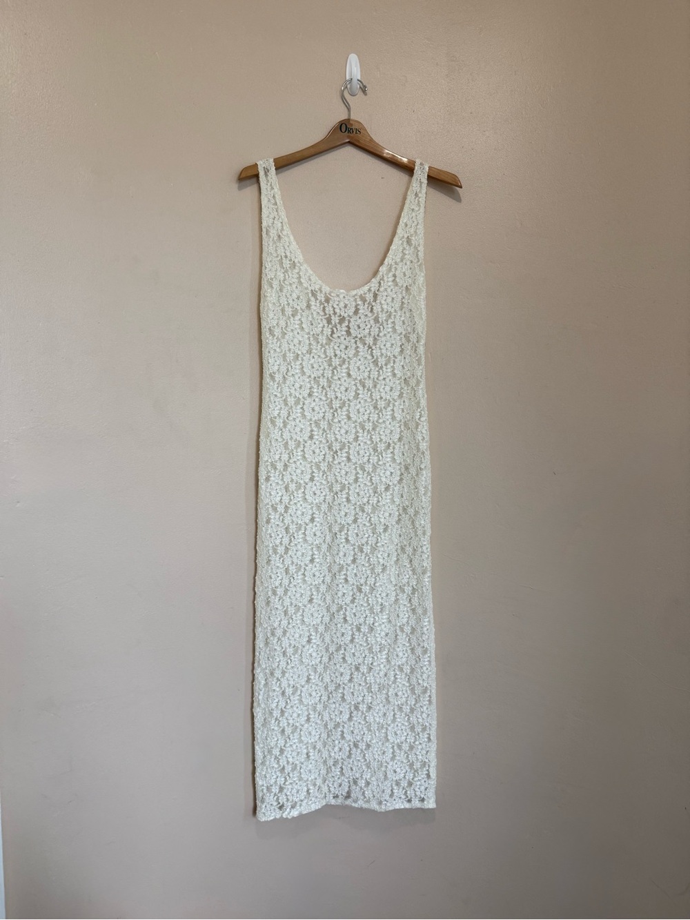 Gold Tag Victoria’s Secret Sheer Rare Knit White/Ivory Maxi Gown